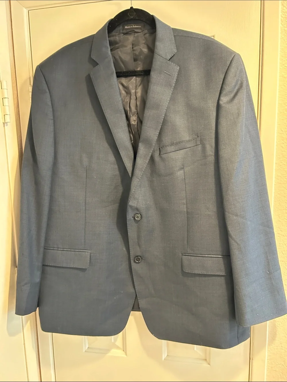 Joseph Abboud 48R Charcoal Gray 100% Wool Sport Coat Blazer Two Button